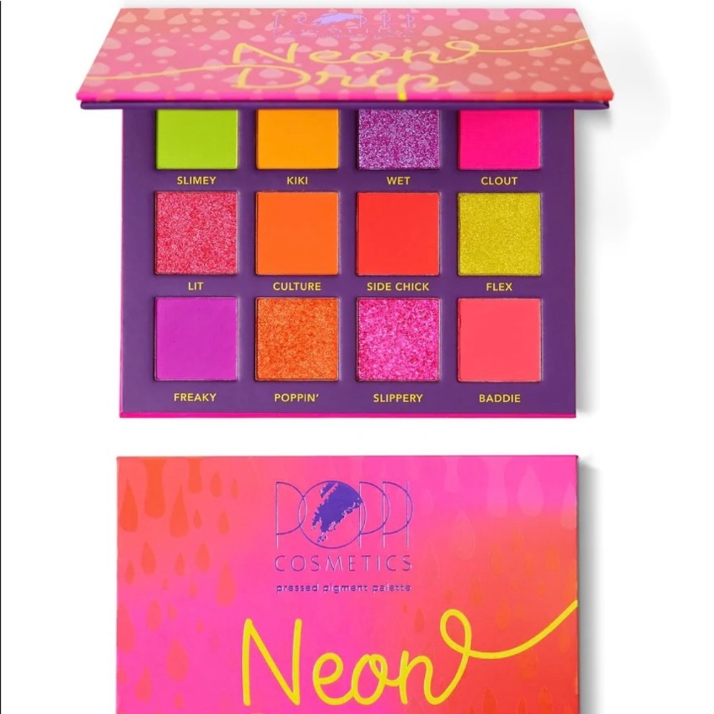 Neon drip eyeshadow palette - Poppi cosmetics